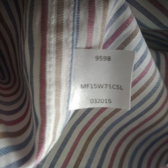 Peter Millar Stripe Cotton Button Down Preppy Business Office Shirt L - Picture 9 of 9